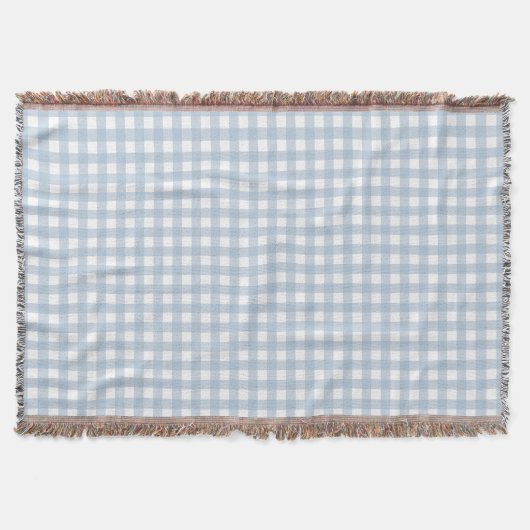 Minimalistisch blauw Gingham Pset Pattern Deken (Voorkant)