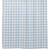 Minimalistisch blauw Gingham Pset Pattern Douchegordijn (Voorkant)