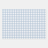 Minimalistisch blauw Gingham Pset Pattern Inpakpapier Vel (Voorkant 3)