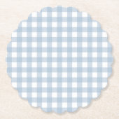 Minimalistisch blauw Gingham Pset Pattern Kartonnen Onderzetters (Voorkant)