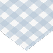 Minimalistisch blauw Gingham Pset Pattern Korte Tafelloper (Hoek)
