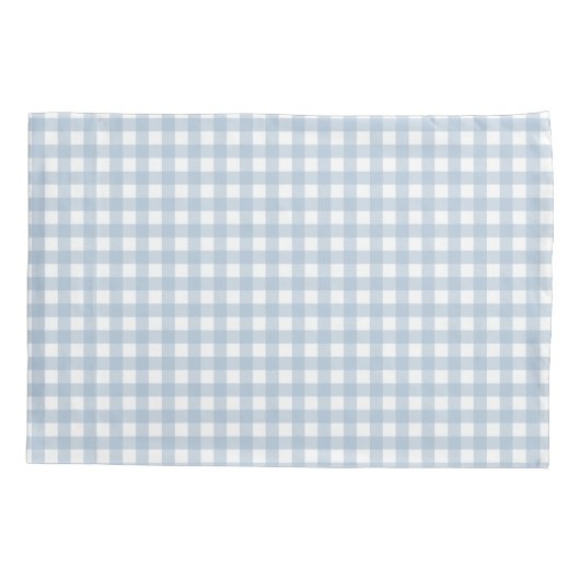 Minimalistisch blauw Gingham Pset Pattern Kussensloop (Achterkant)