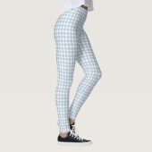 Minimalistisch blauw Gingham Pset Pattern Leggings (Rechts)