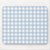 Minimalistisch blauw Gingham Pset Pattern Muismat (Voorkant)