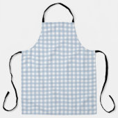 Minimalistisch blauw Gingham Pset Pattern Schort (Voorkant)