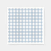Minimalistisch blauw Gingham Pset Pattern Servet (Voorkant)