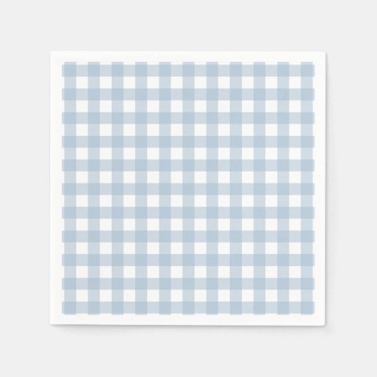 Minimalistisch blauw Gingham Pset Pattern Servet (Voorkant)