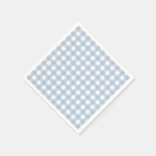 Minimalistisch blauw Gingham Pset Pattern Servet (Hoek)