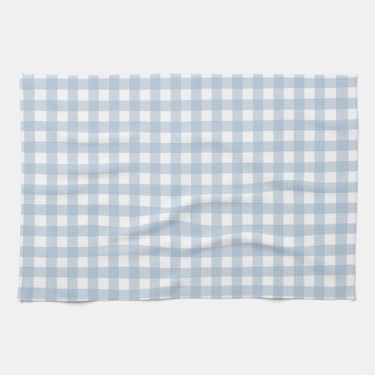 Minimalistisch blauw Gingham Pset Pattern Theedoek (Horizontaal)