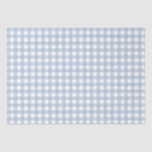 Minimalistisch blauw Gingham Pset Pattern Tissuepapier (Voorkant)