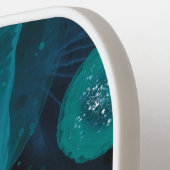 Minimalistisch blauw groen spaarkonijn Modern Mono Pickleball Paddle (Links Detail)