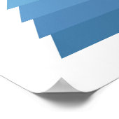 Minimalistisch blauw kerstboomPoster Poster (Hoek)