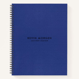 Minimalistisch blauw  kunstleer notitieboek