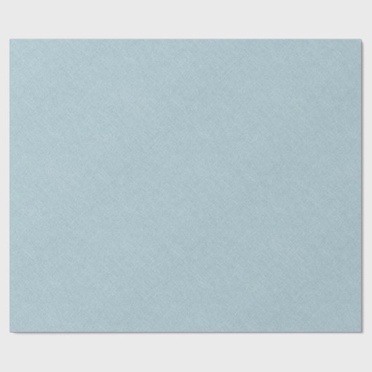 Minimalistisch blauw linen textuur, zwart script cadeaupapier (Vlak)