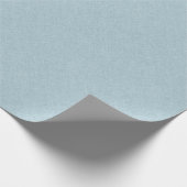 Minimalistisch blauw linen textuur, zwart script cadeaupapier (Hoek)