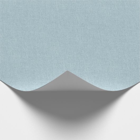 Minimalistisch blauw linen textuur, zwart script cadeaupapier (Hoek)