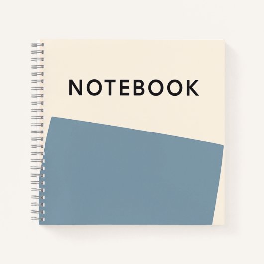 minimalistisch blauw Notitieboek (Voorkant)