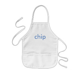 Minimalistisch blauw op maat kinder schort