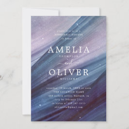 Minimalistisch blauw & Paarse Abstracte repetitie  Kaart