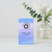 Minimalistisch Blauw Paarse Schilderij ADD AANGEPA Visitekaartje (Staand voorkant)