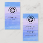 Minimalistisch Blauw Paarse Schilderij ADD AANGEPA Visitekaartje (Voorkant / Achterkant)