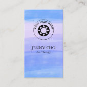 Minimalistisch Blauw Paarse Schilderij ADD AANGEPA Visitekaartje (Voorkant)