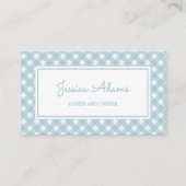 Minimalistisch  blauw pastpatroon visitekaartje (Voorkant)