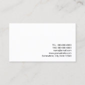 Minimalistisch blauw platform voor de marine visitekaartje (Achterkant)