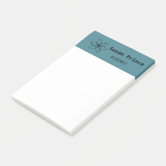 Minimalistisch blauw post-it® notes (Schuin)