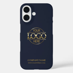 Minimalistisch Blauw Promotie Bedrijfslogo iPhone 16 Hoesje