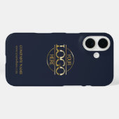 Minimalistisch Blauw Promotie Bedrijfslogo Case-Mate iPhone Case (Achterkant (horizontaal))