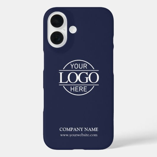 Minimalistisch Blauw Promotie Bedrijfslogo Case-Mate iPhone Case (Achterkant)