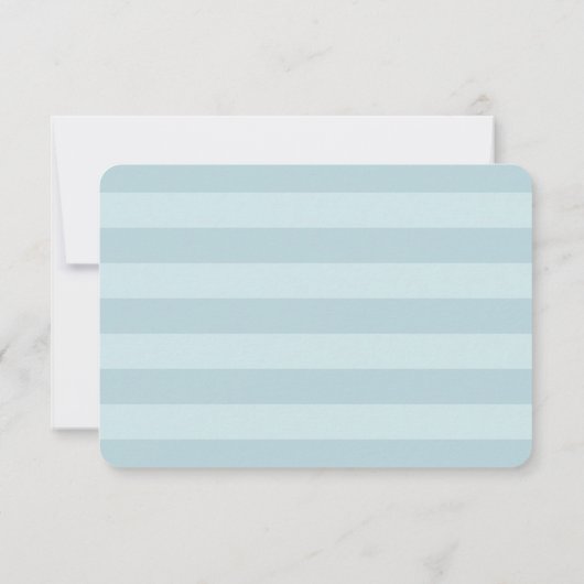 Minimalistisch blauw Shell Flat Hartelijk dank Bedankkaart (Achterkant)