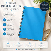 Minimalistisch Blauw Spiraal Notitieboek
