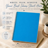Minimalistisch Blauw Spiraal Notitieboek