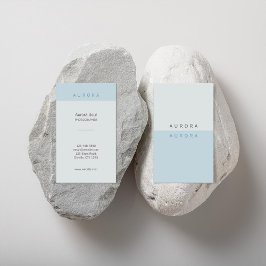 Minimalistisch blauw tweetonig Visitekaartje