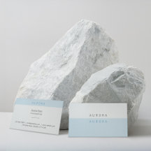 Minimalistisch blauw tweetonig Visitekaartje