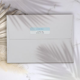 Minimalistisch blauw tweetonig Visitekaartje Etiket