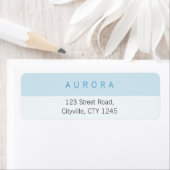 Minimalistisch blauw tweetonig Visitekaartje Etiket (Insitu)