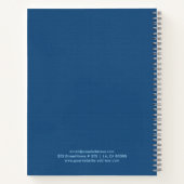 Minimalistisch blauw  vetleder Notitieboek (Achterkant)