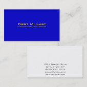 Minimalistisch blauw Visitekaartje (Voorkant / Achterkant)