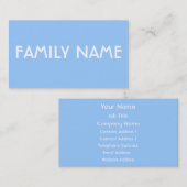 Minimalistisch blauw visitekaartje (Voorkant / Achterkant)