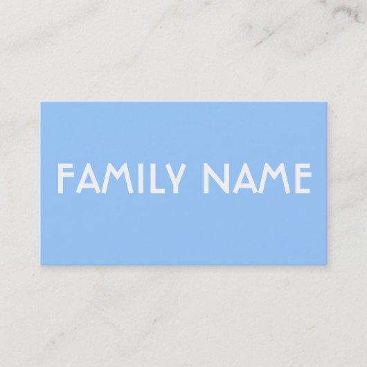 Minimalistisch blauw visitekaartje (Voorkant)