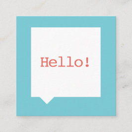 Minimalistisch blauw Visitekaartje voor spraakBubb