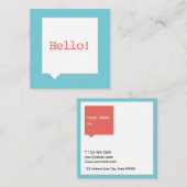 Minimalistisch blauw Visitekaartje voor spraakBubb (Voorkant / Achterkant)