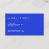 Minimalistisch blauw voor professionele sociale me visitekaartje (Achterkant)