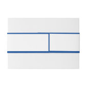 Minimalistisch blauw-wit Afstuderen gepersonalisee Uitnodigingen Wikkel (Achterkant Voorbeeld)