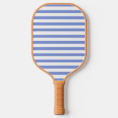 Minimalistisch blauw & wit cabana strepen pickleball paddle (Voorkant)
