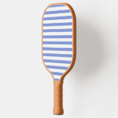 Minimalistisch blauw & wit cabana strepen pickleball paddle (Links)