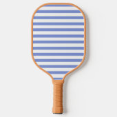 Minimalistisch blauw & wit cabana strepen pickleball paddle (Achterkant)